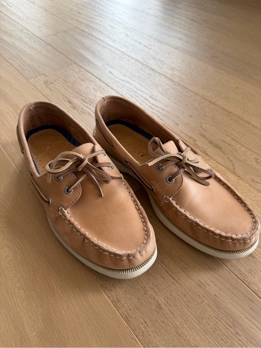 Sperry Cognac Leather 2-Eye Boat Shoes